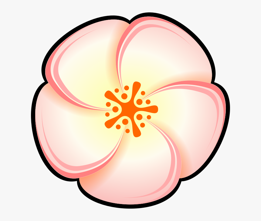 Peach Clipart For You Image - Peach Flowers Cartoon, HD Png Download, Free Download