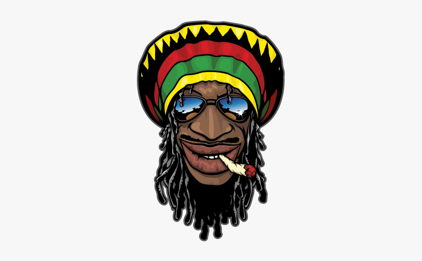 Printed Vinyl Man Smoking - Ganja Man, HD Png Download, Free Download