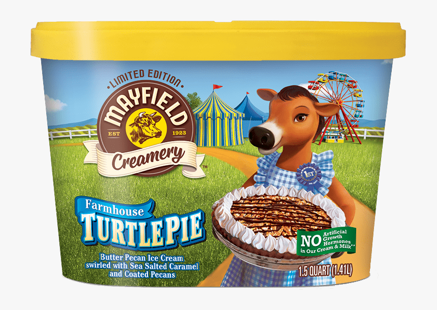 Farmhouse Turtle Pie - Mayfield Turtle Pie Ice Cream, HD Png Download, Free Download
