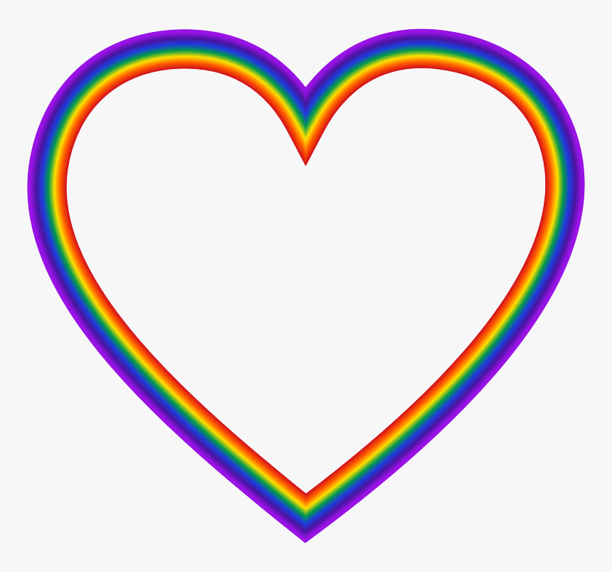 Rainbow Heart - Rainbow Heart Clipart Png, Transparent Png, Free Download