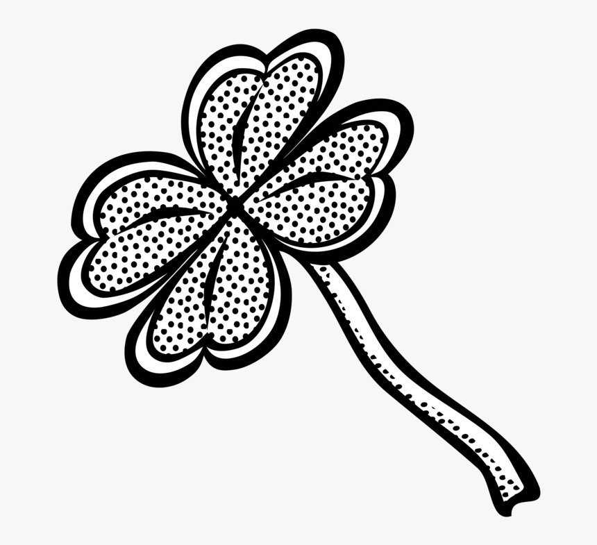 Coloring Book Four-leaf Clover Computer Icons Line - Čtyřlístek Omalovánka, HD Png Download, Free Download