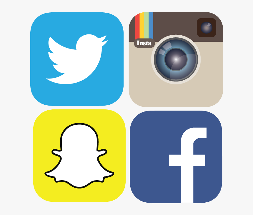 Social Media Management - Facebook Twitter Instagram Snapchat Icons, HD Png Download, Free Download