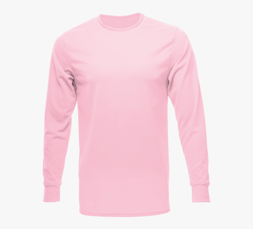 Unisex Long Sleeve Dry Shirt, Light Pink - Unisex Long Sleeve Shirt, HD Png Download, Free Download