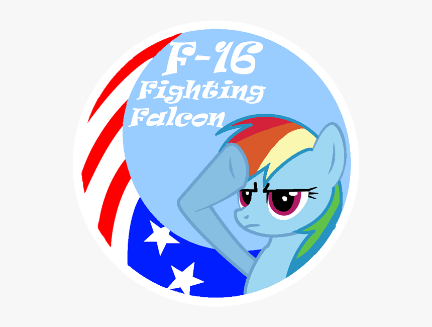 Rainbow Dash F-16 Patched Design, HD Png Download, Free Download