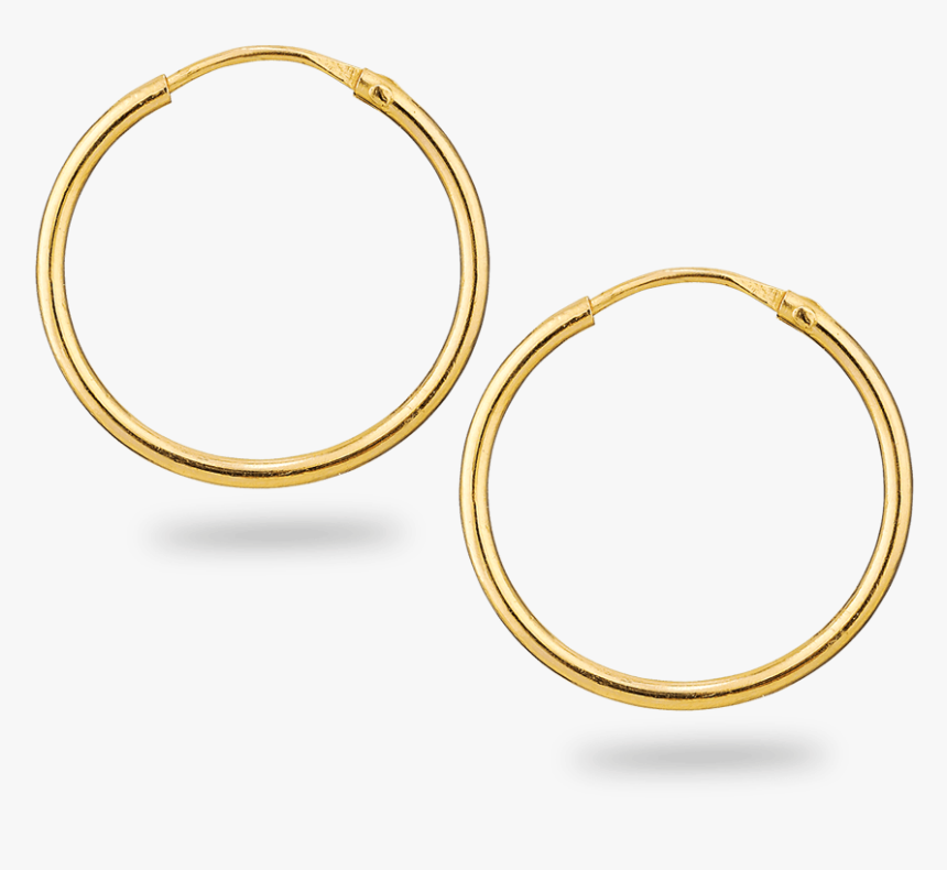 22kt Yellow Gold Hoop Earrings - Earrings, HD Png Download, Free Download