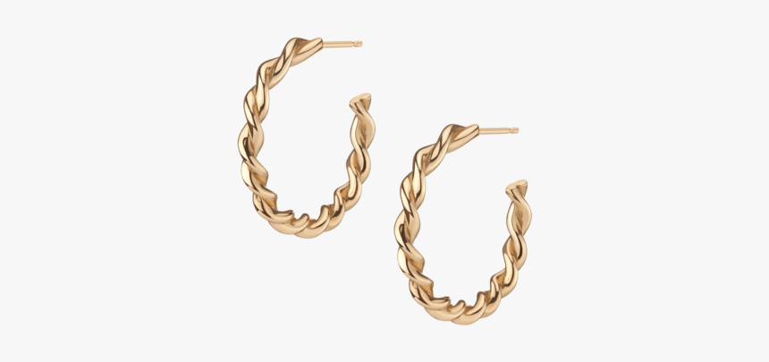 Gold Twist Hoop Earrings - Earrings, HD Png Download, Free Download