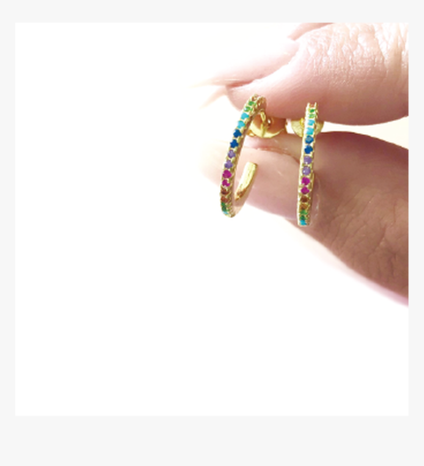 Rainbow Open Hoop Earrings - Engagement Ring, HD Png Download, Free Download