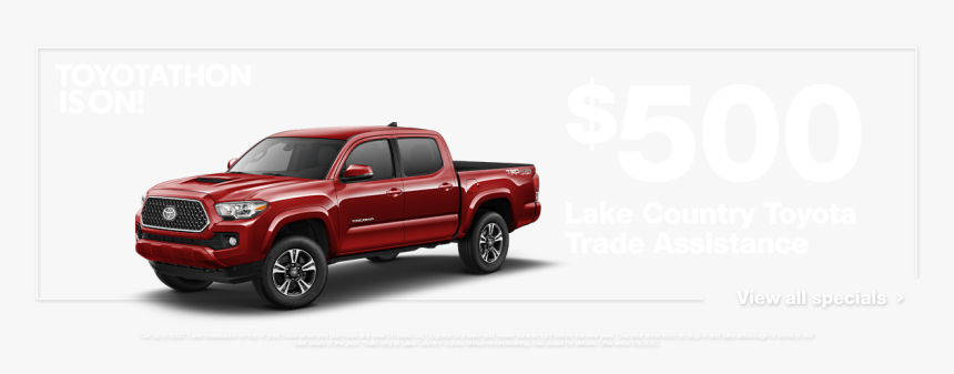 $500 Trade Assistance - Toyota Tacoma Colors 2018, HD Png Download, Free Download