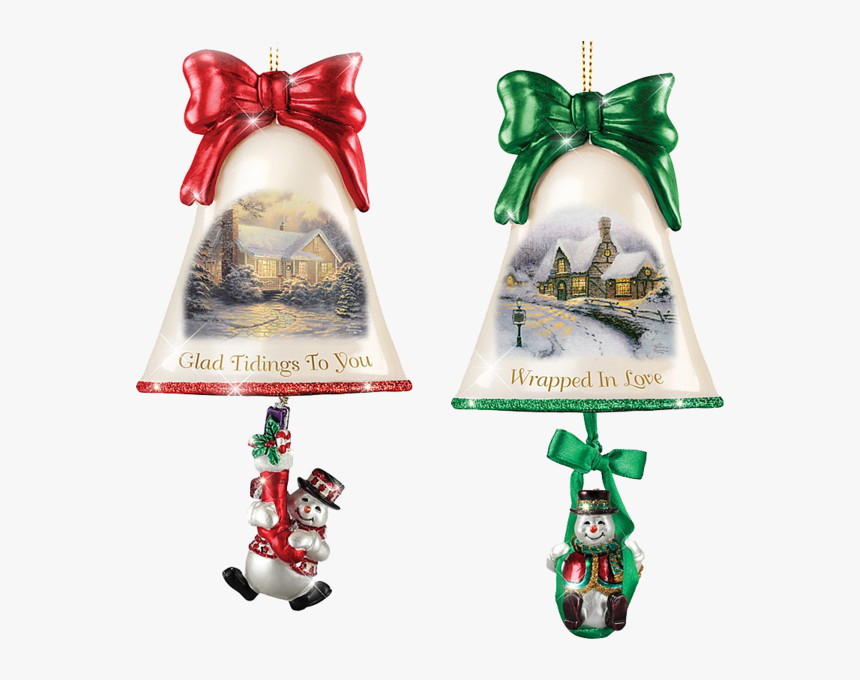 Christmas Ornaments- Thomas Kinkade Ringing In The - Thomas Kinkade Christmas Tree Ornaments, HD Png Download, Free Download