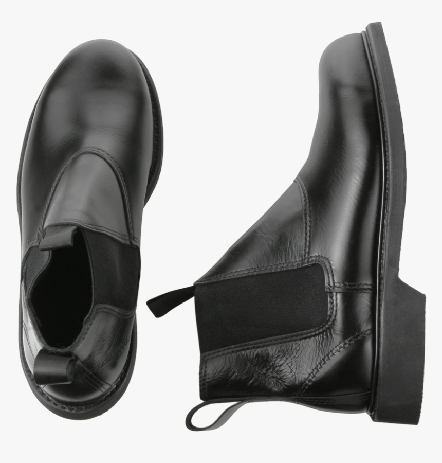 Welt Steel Toe Slip On Boot, In Black Leather - Us Navy Molder Boots, HD Png Download, Free Download