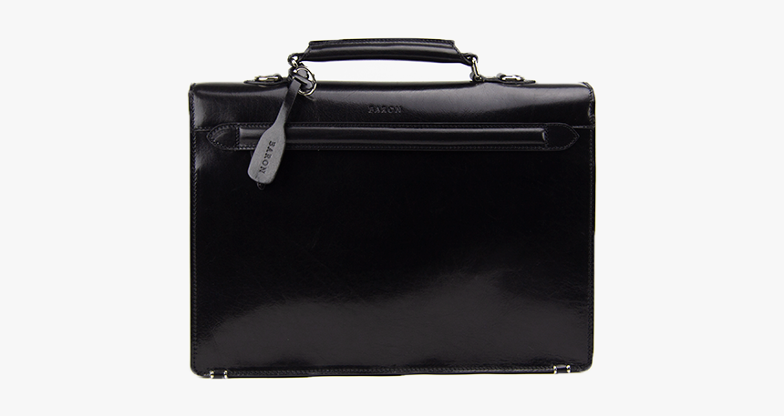 Small Briefcase Black Leather - Briefcase, HD Png Download - kindpng