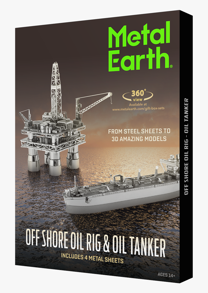 Offshore Oil Rig & Oil Tanker Gift Set - Metal Earth Oil Tanker, HD Png Download, Free Download