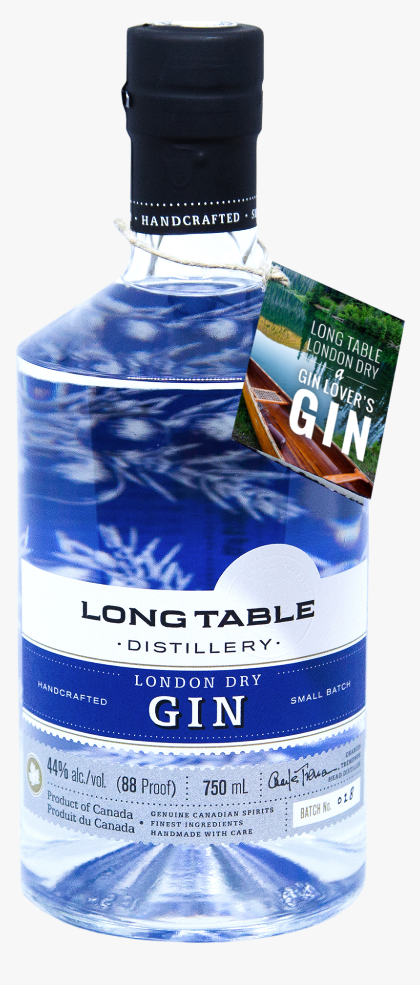 Long Table London Dry Gin Tag - Bottle, HD Png Download, Free Download