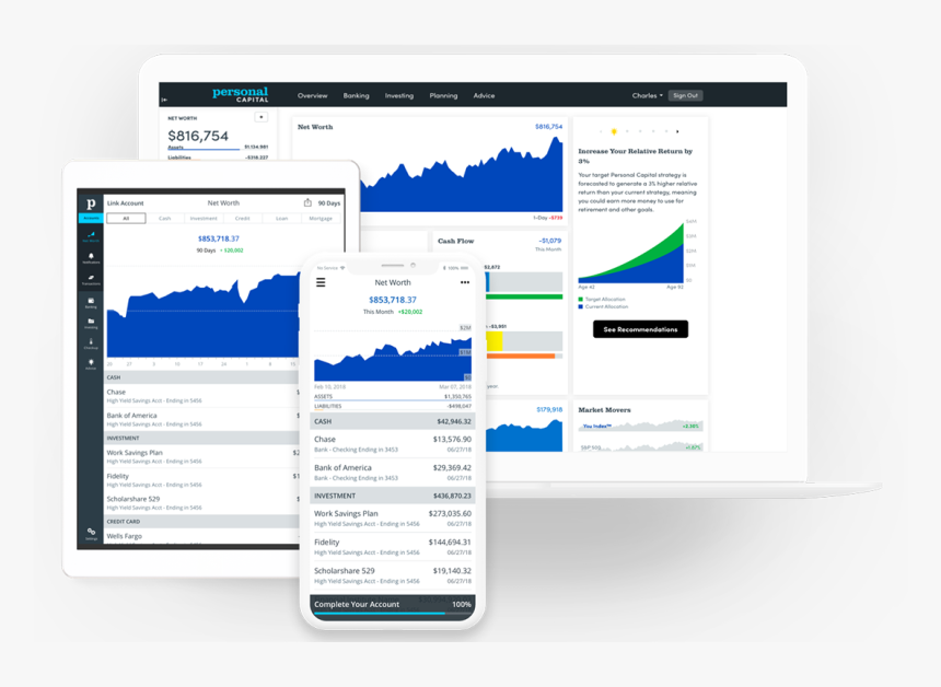 Personal Capital App, HD Png Download, Free Download