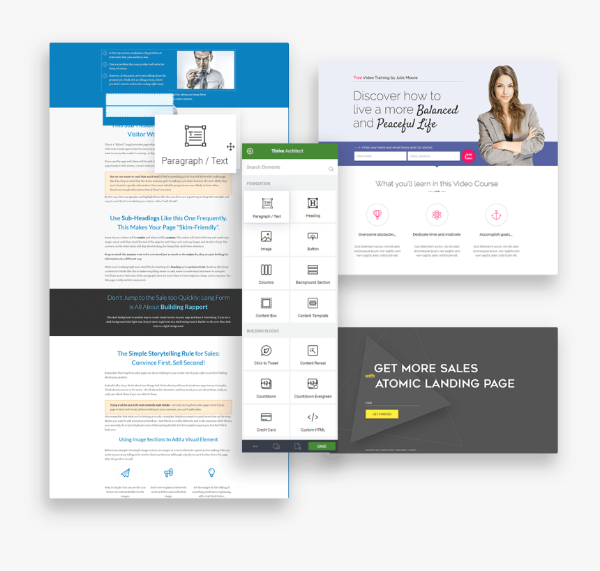 Thrive Architect Landing Pages, HD Png Download, Free Download