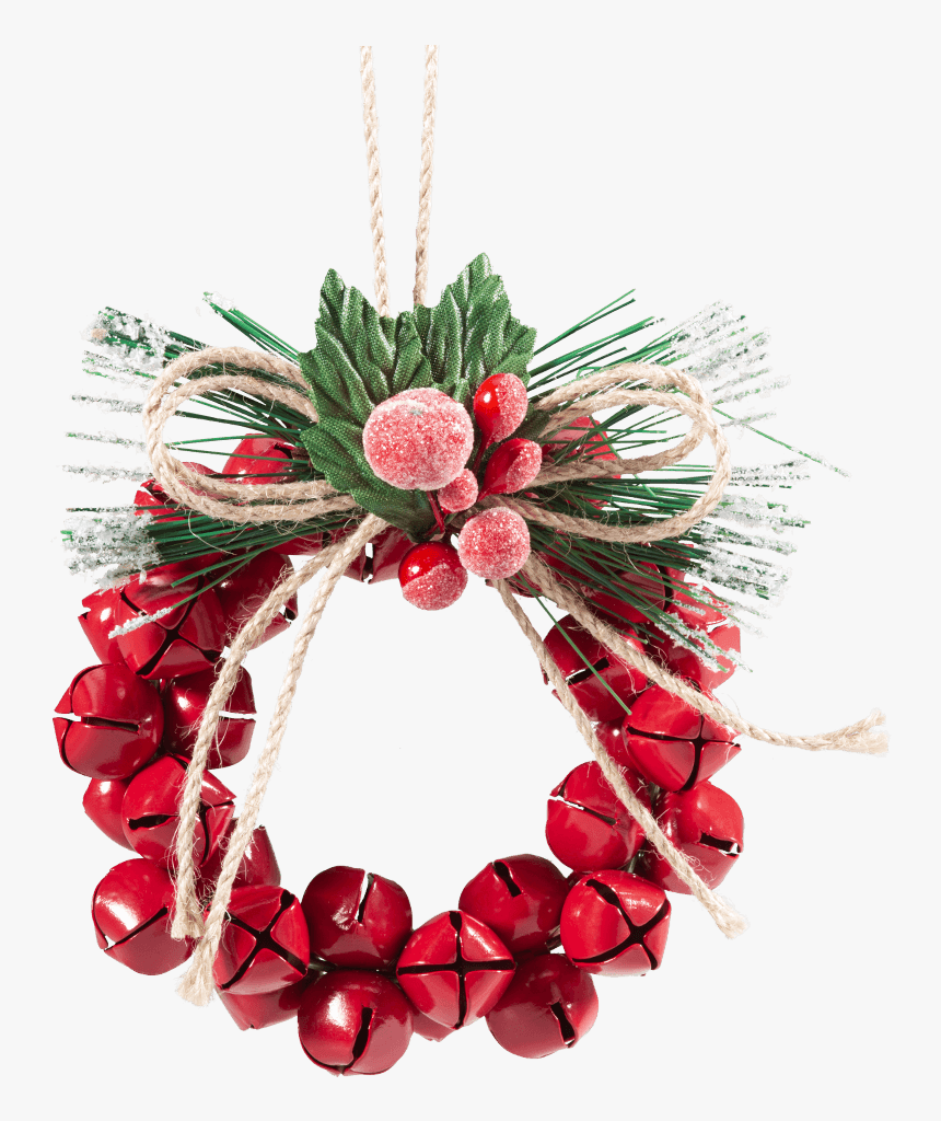 Wreath With Bells - Wreath, HD Png Download, Free Download