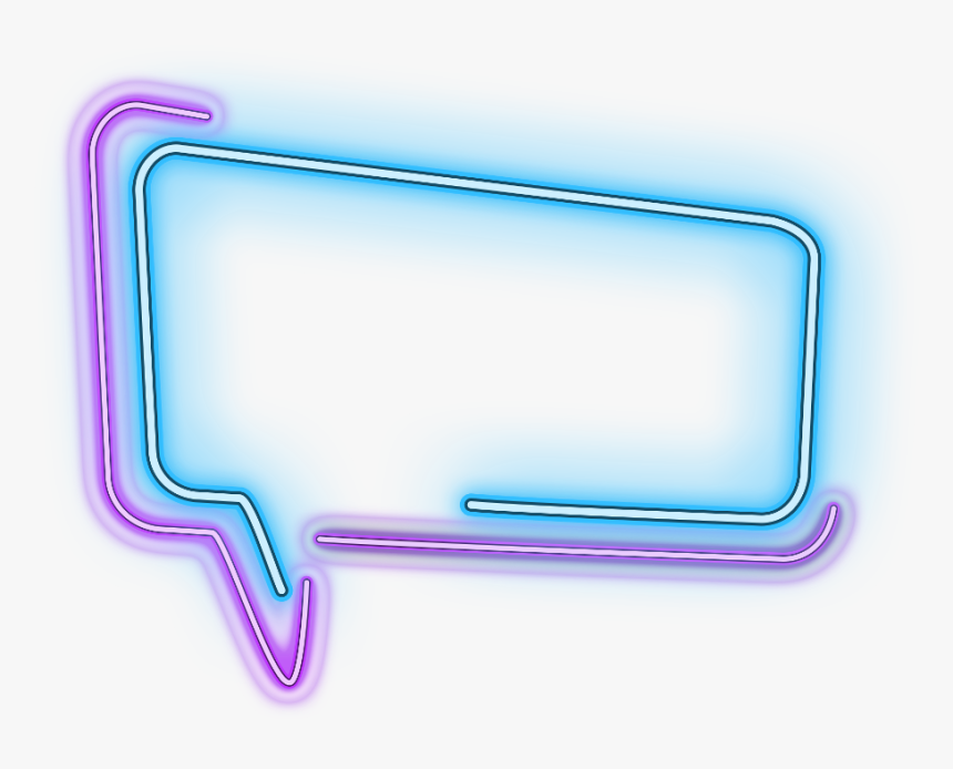 #ftestickers #callout #speechbubble #thoughtbubble - Text Box Neon Png, Transparent Png, Free Download