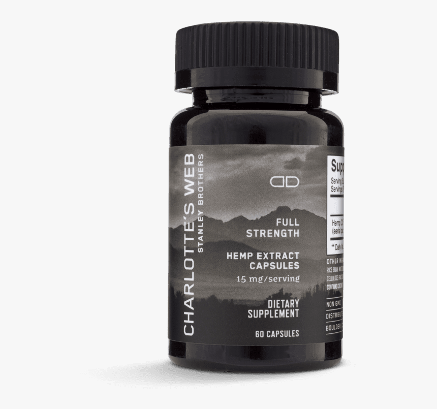 Charlotte’s Web Full Strength Hemp Extract Capsules - Charlotte's Web Hemp Extract Capsules, HD Png Download, Free Download