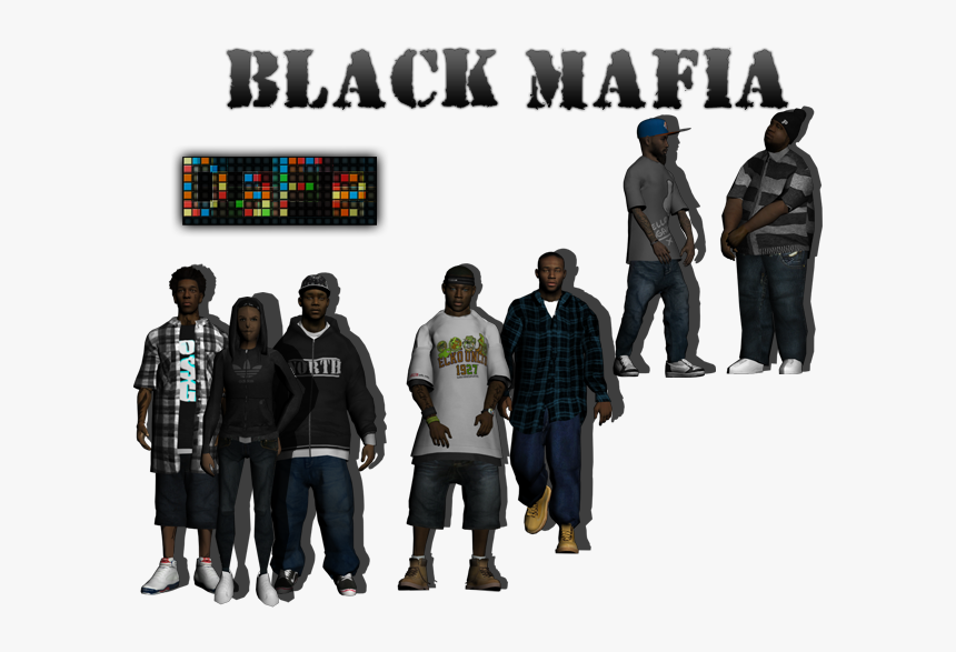 New Character Black Mafia For Gta San Andreas - Gta San Andreas Black Skins, HD Png Download, Free Download