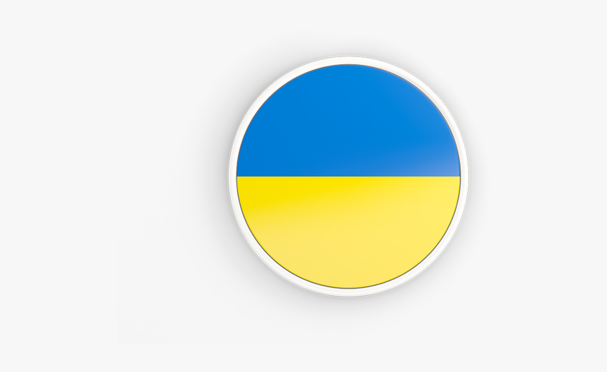 Round Icon With White Frame - Round Ukraine Flag Png, Transparent Png, Free Download