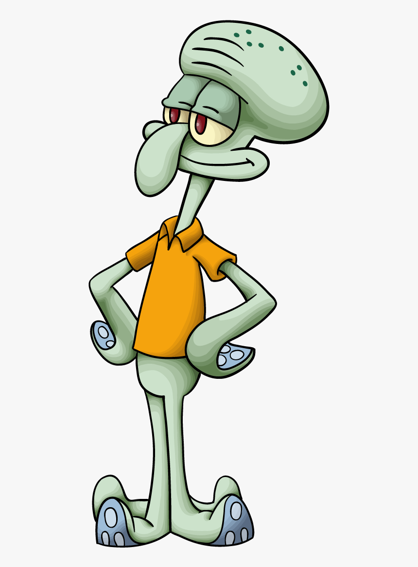 Draw Cartoon Superheroes And Characters Drawing - Squidward Spongebob, HD Png Download, Free Download