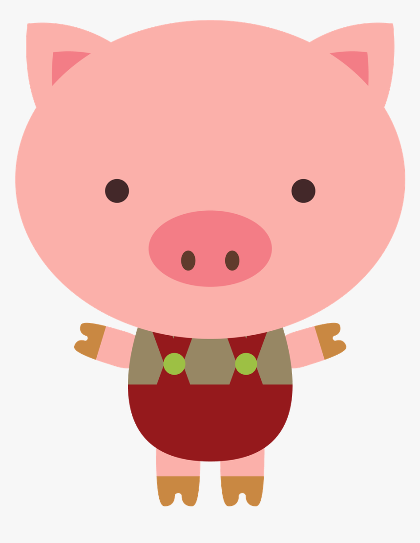 Minus Pig Illustration, 3 D, Clipart, Art Plastique, - Pig Three Little Pigs, HD Png Download, Free Download