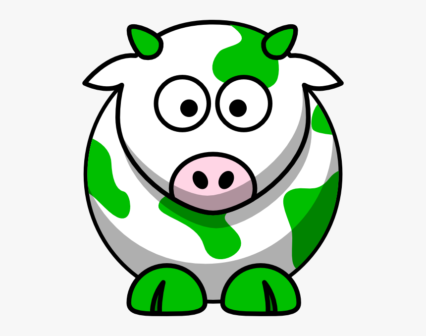 Download Cow Green Svg Clip Arts Easy Cartoon Cow Hd Png Download Kindpng