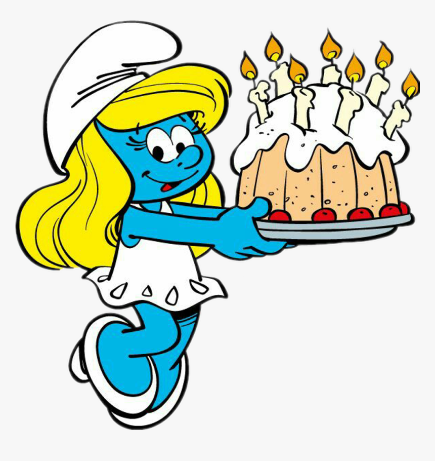 Smurfette Birthday Clipart , Png Download - Smurfs Girl Happy Birthday, Tra...