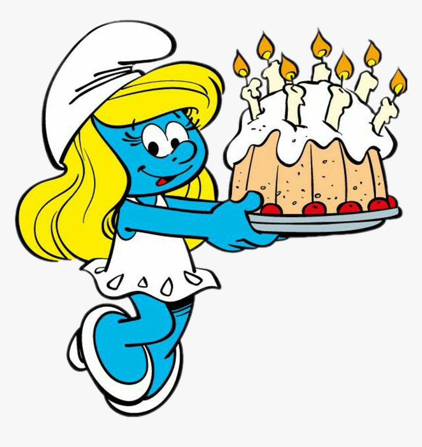 Smurfette Birthday Clipart , Png Download - Smurfs Girl Happy Birthday, Transparent Png, Free Download