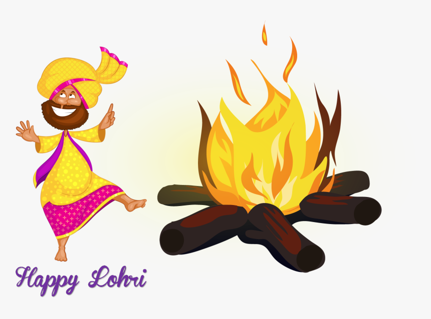 Happy Lohri Png Photo - Cartoon Bonfire, Transparent Png, Free Download