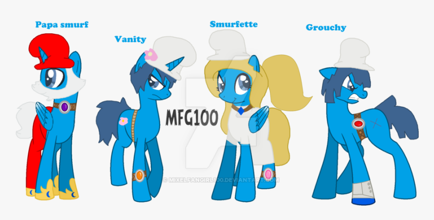 Mixelfangirl100, Crossover, Earth Pony, Papa Smurf, - Earth Pony Unicorn Pegasus Or Alicorn, HD Png Download, Free Download