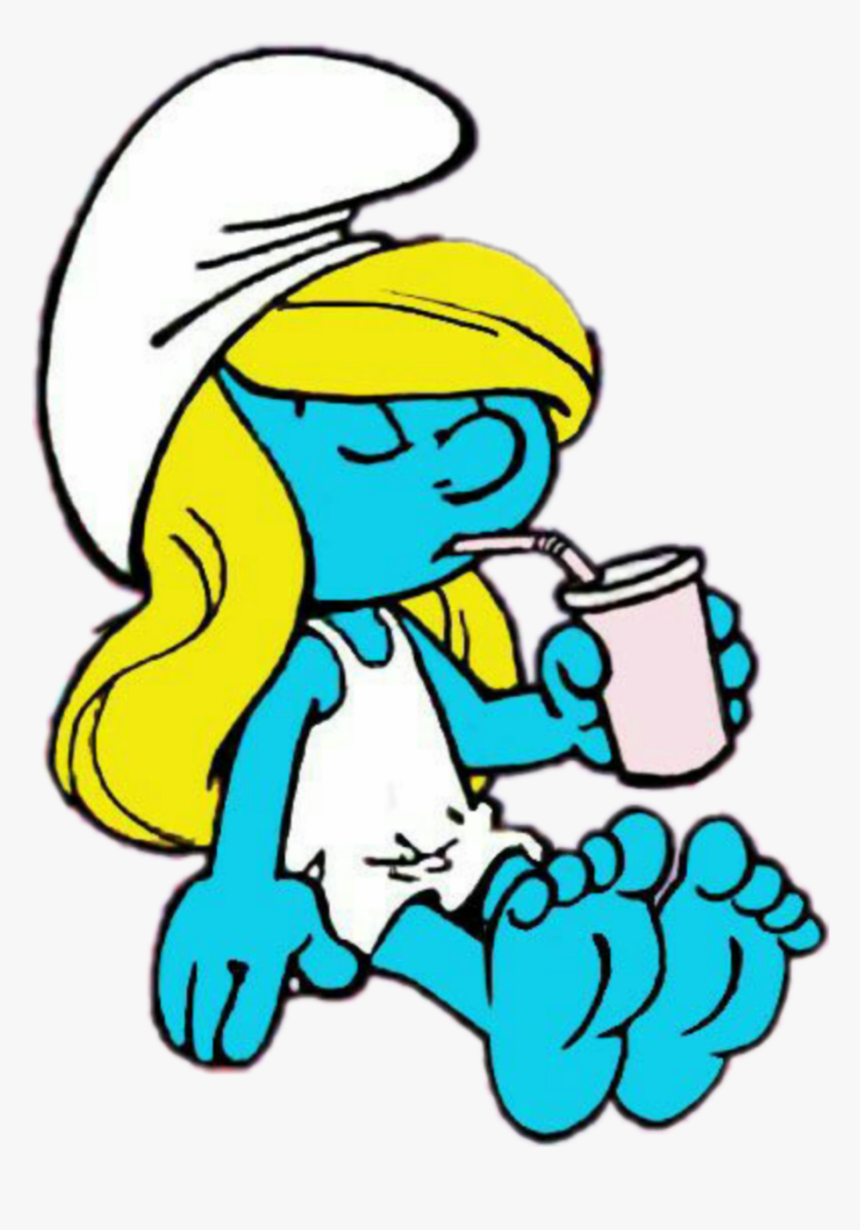 #smurfette #smurf #smurfs #drinkingcoffee #dawn #waiting - Smurfette Feet, HD Png Download, Free Download