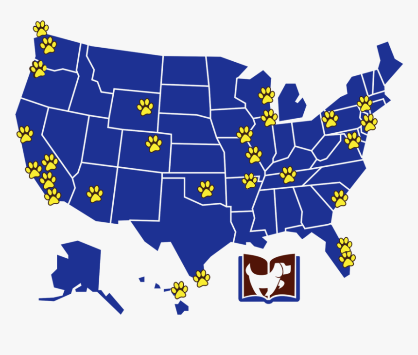 Paw Map 9 23 - Usa Map Black Png, Transparent Png, Free Download