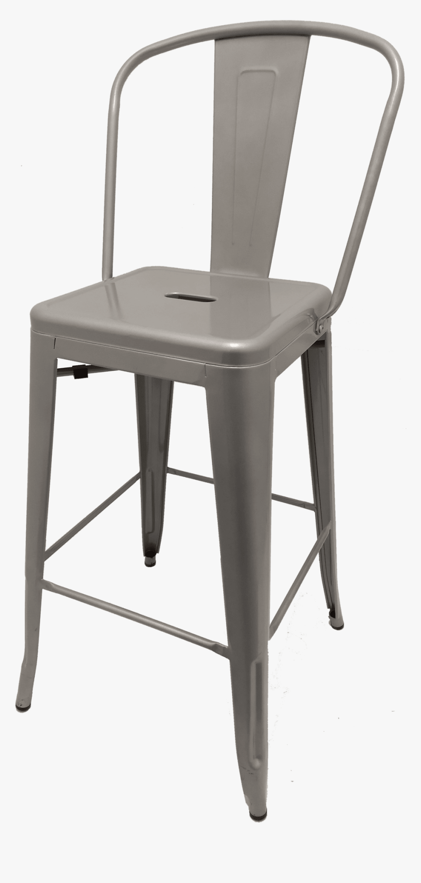 Xl Brewhouse Barstool With Back In Silver Bullet Finish - H01 8037 G2 Bar Stool, HD Png Download, Free Download