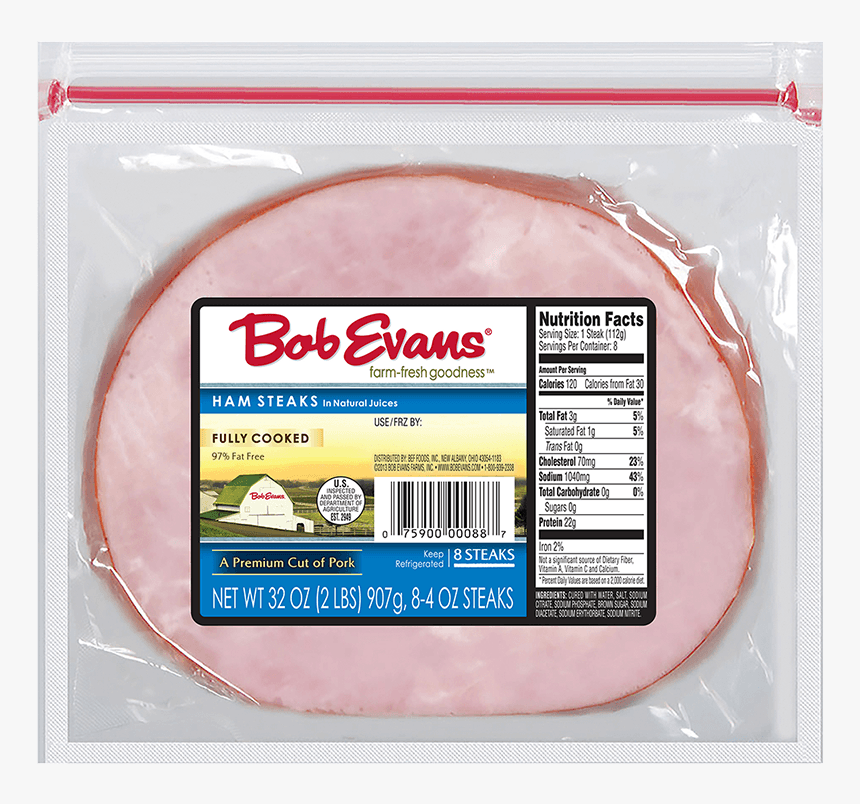 Bob Evans Fully Cooked Ham Steaks, HD Png Download, Free Download