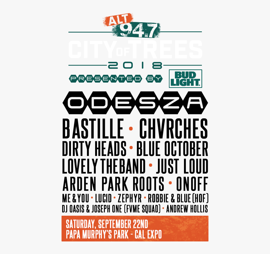 City Of Trees Sacramento Lineup, HD Png Download, Free Download