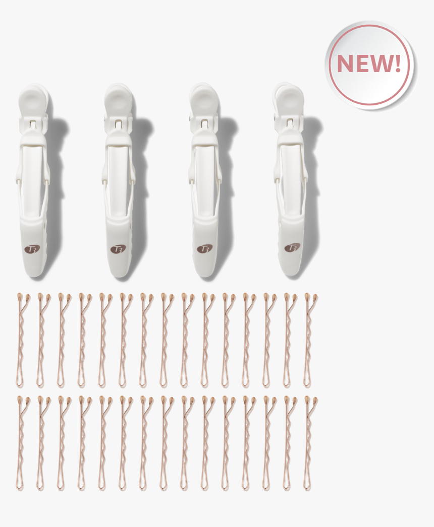 Clip Kit Primary Image"
title="clip Kit Primary Image - T3 4 Sectioning Clips And 30 Bobby Pins, HD Png Download, Free Download