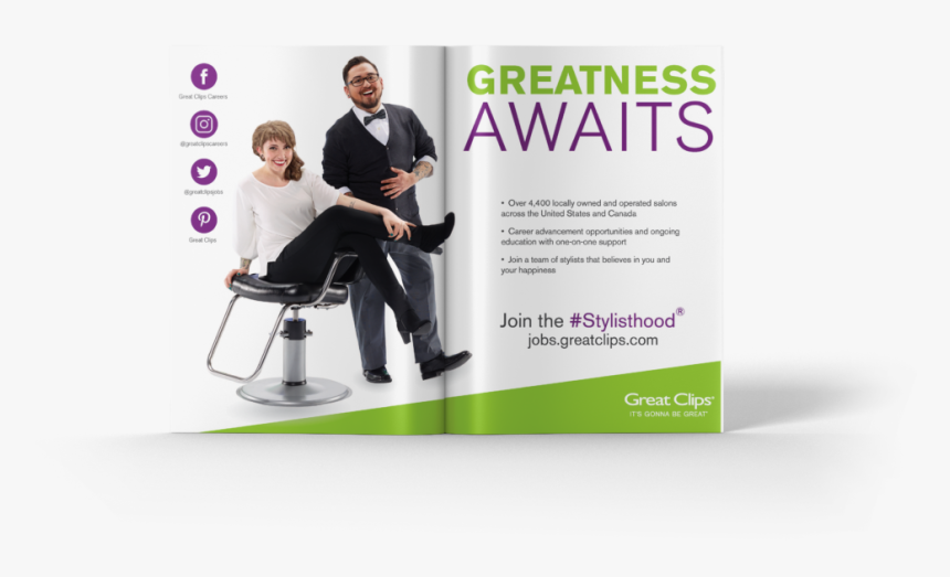 Ad Design For Great Clips-modern Salon Magazine - Flyer, HD Png Download, Free Download