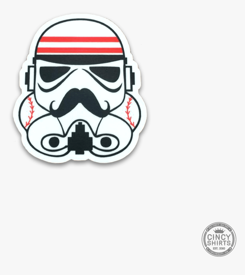 Cincy Baseball Trooper Sticker - Storm Trooper Mask Cut Out, HD Png Download, Free Download