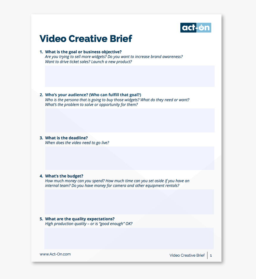 Creative Production Brief Templates, HD Png Download, Free Download