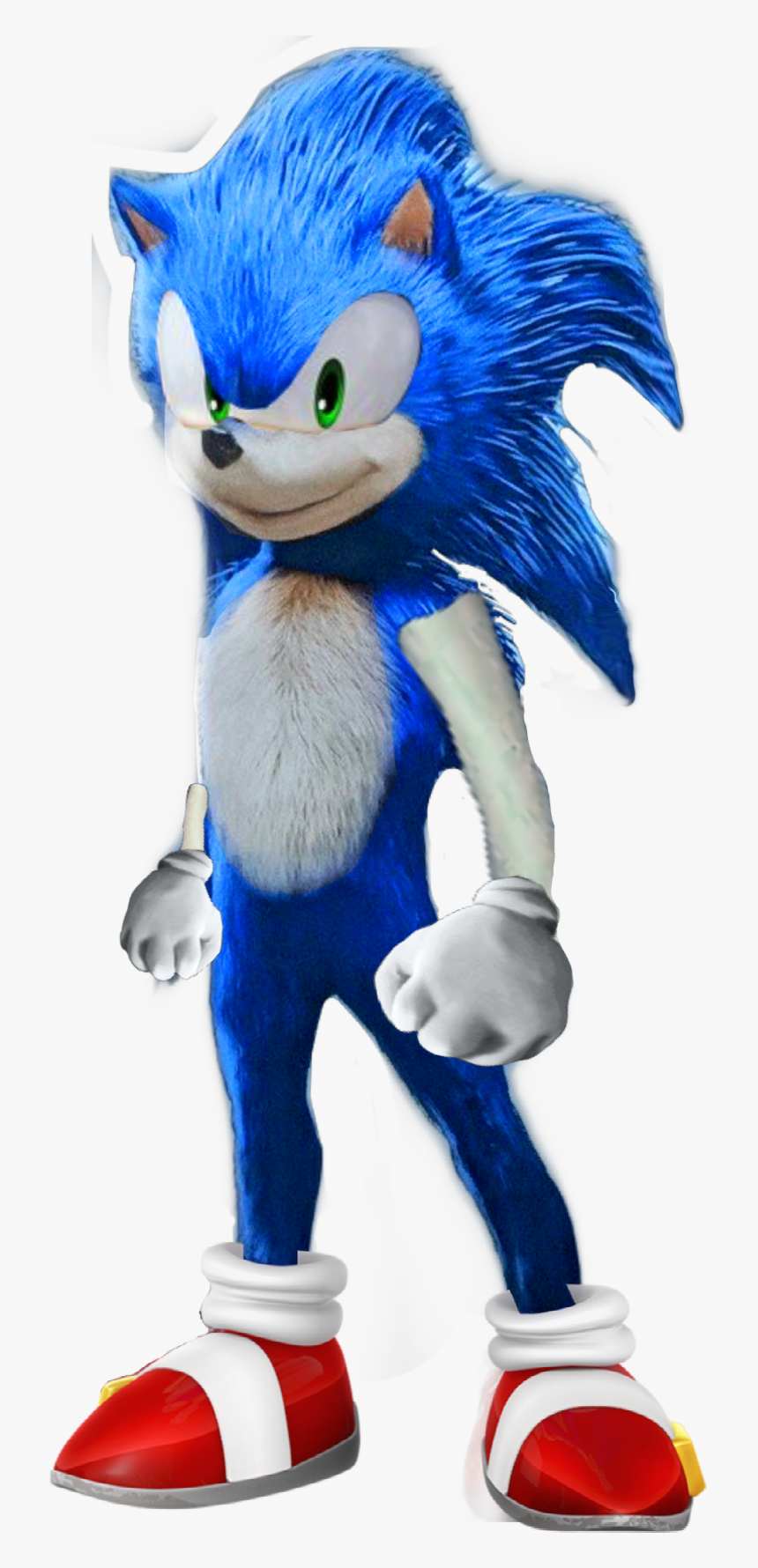 #sonicmovie Sonic Movie Fixed 2020 Remake #freetoedit - Sonic Redesign Fan Made, HD Png Download, Free Download