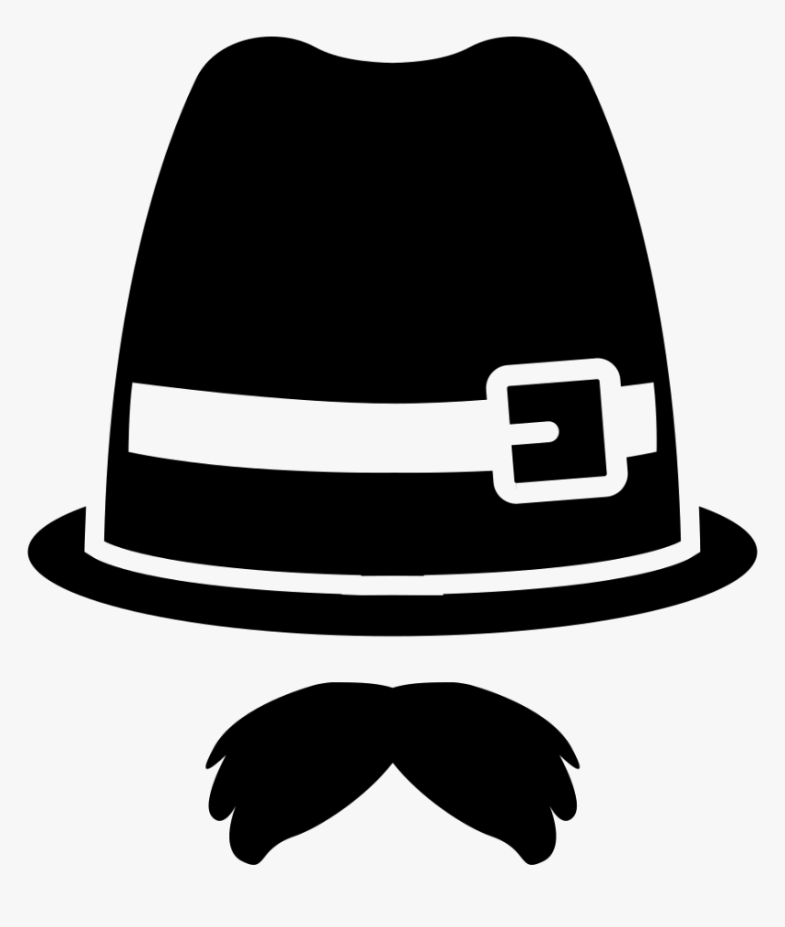 Moustache And Fedora Hat With Buckle - Fancy Hat Clipart, HD Png Download, Free Download