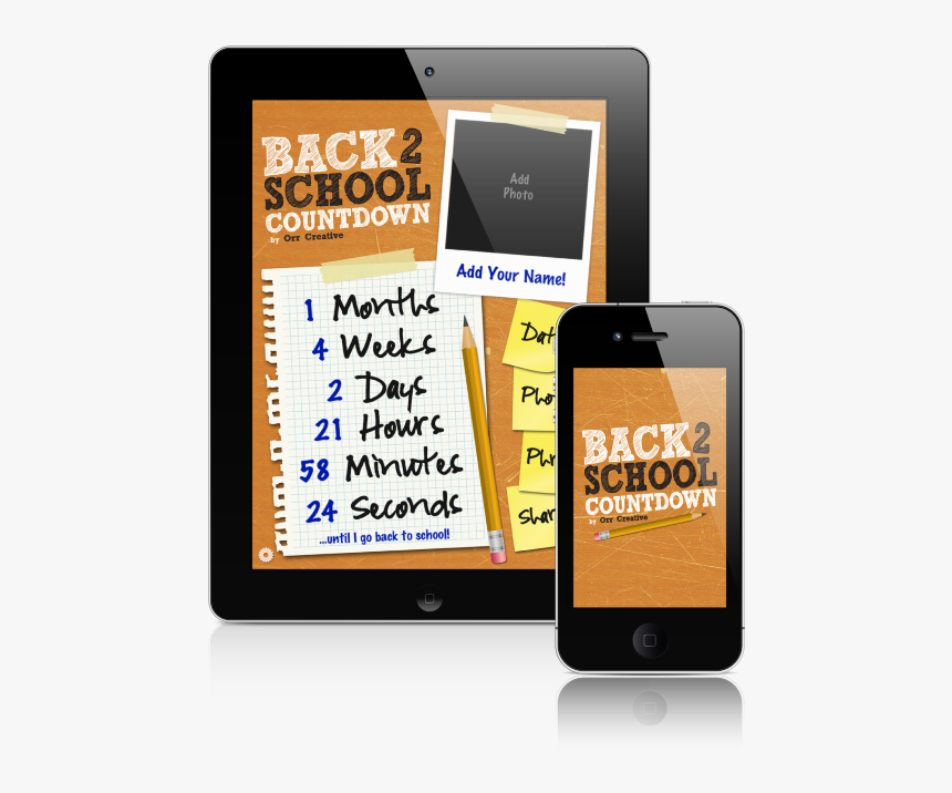 Back To School Countdown App, HD Png Download, Free Download