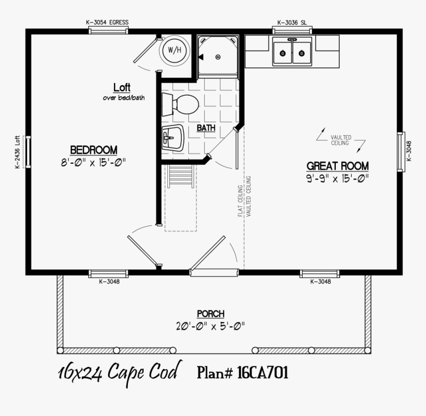 16 X 24 Cabin Plans, HD Png Download - kindpng.