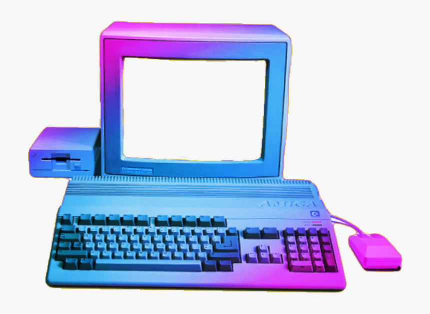 #vaporwave #png#freetoedit - Old Computer And New Computer, Transparent Png, Free Download