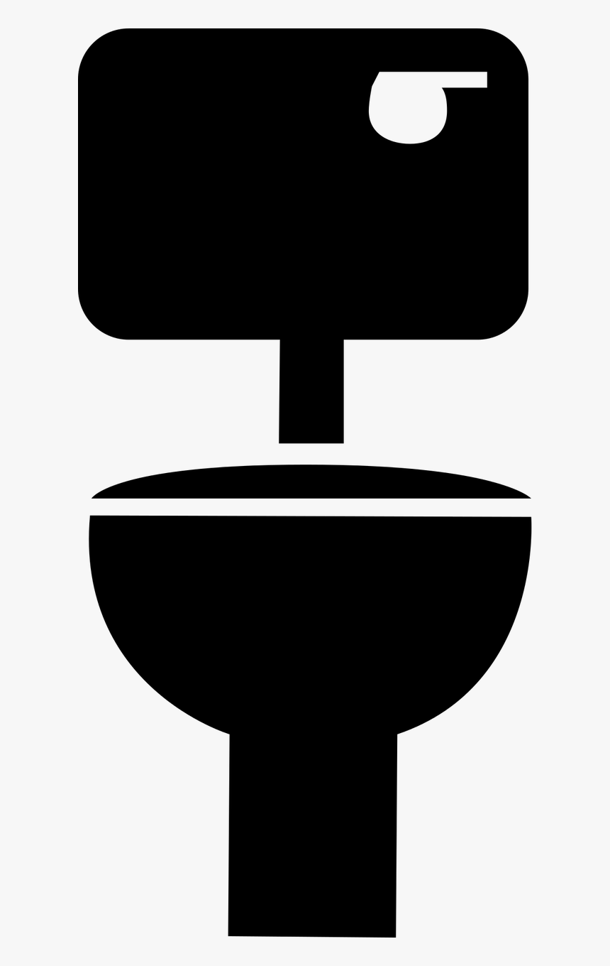 Silhouette Toilet Png, Transparent Png, Free Download