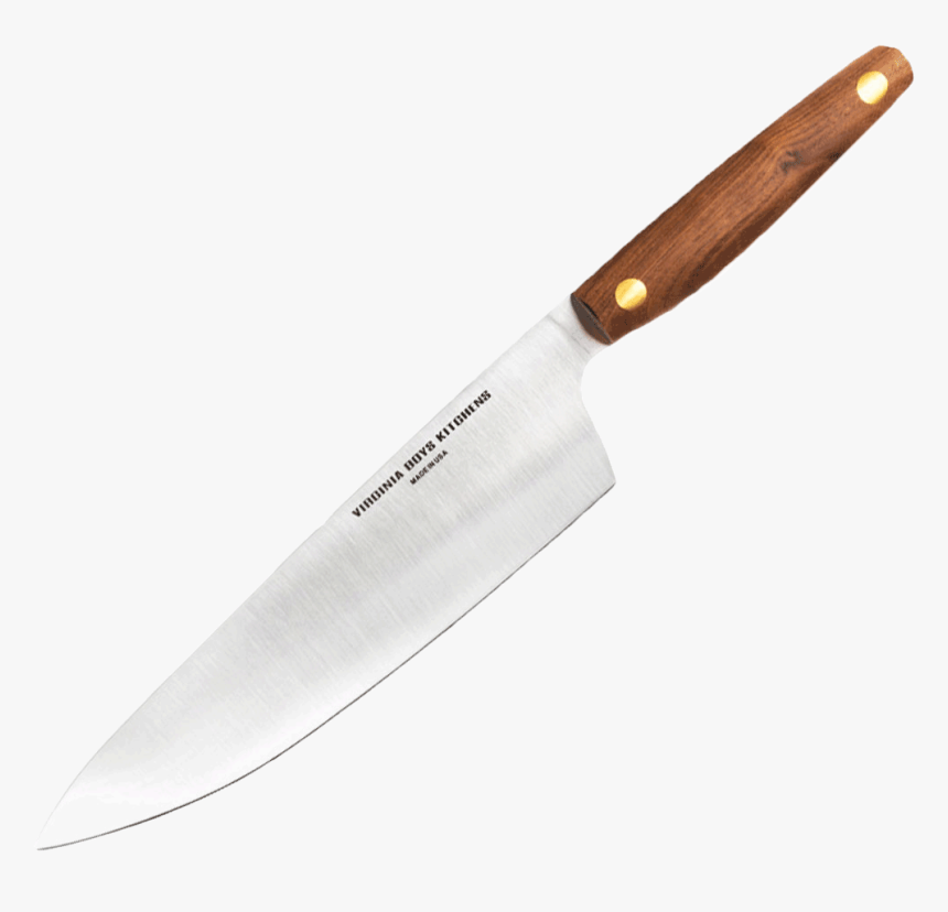 Stainless Steel 8 Inch Full Tang Chef Knife With Walnut - Round Handle Chef Knife, HD Png Download, Free Download