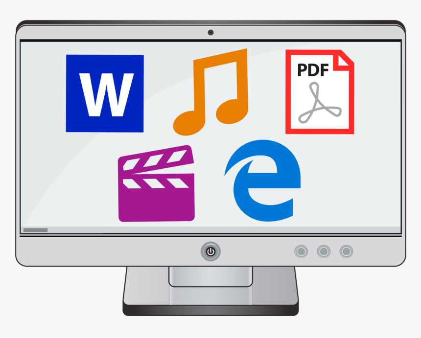 A Computer Screen Showing Some Program Icons , Png - Microsoft Edge, Transparent Png, Free Download