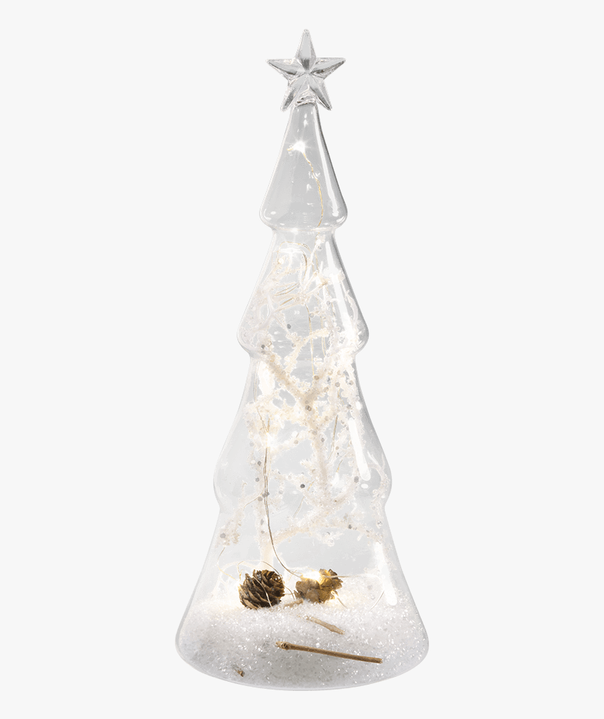 Led Glass Christmas Tree, 27,5cm - Christmas Tree, HD Png Download, Free Download