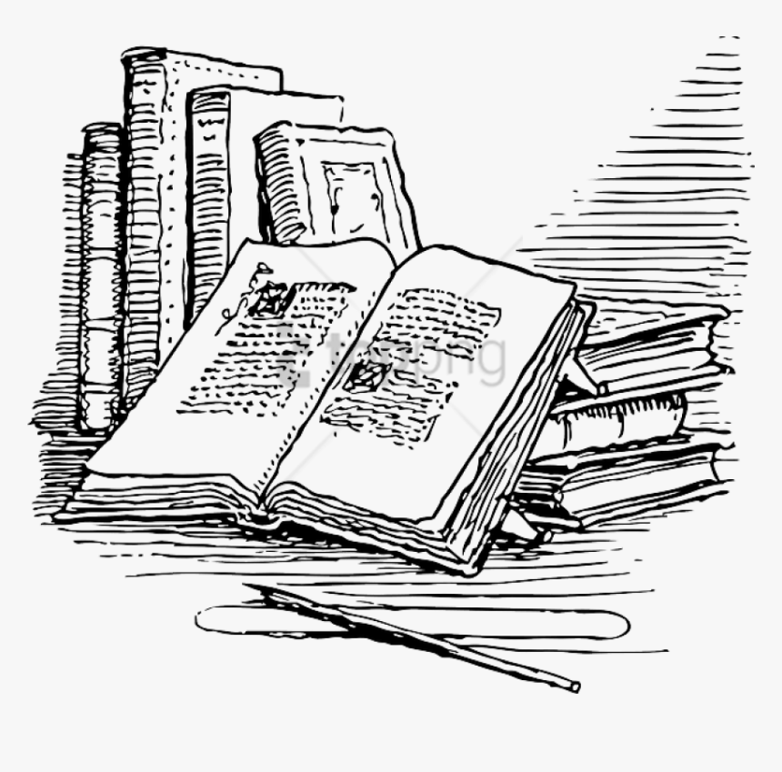 Free Png Old Book Png Image With Transparent Background - Books Black And White, Png Download, Free Download